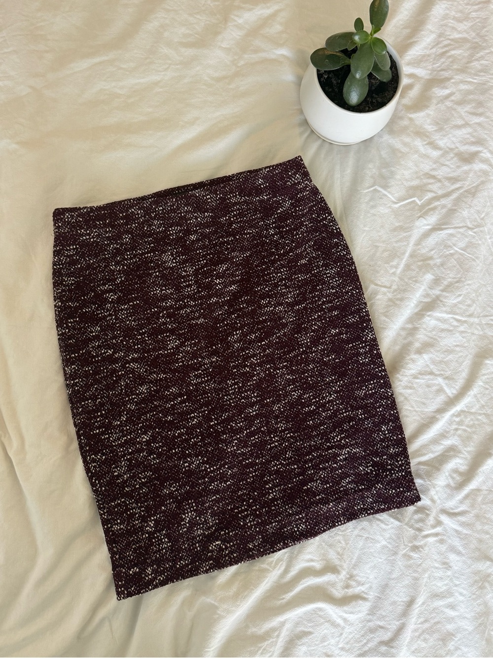 Ann Taylor Factory Marled Plum Pencil Skirt